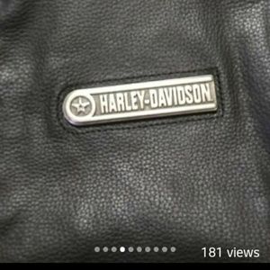 Harley Davidson distressed leather vest Large